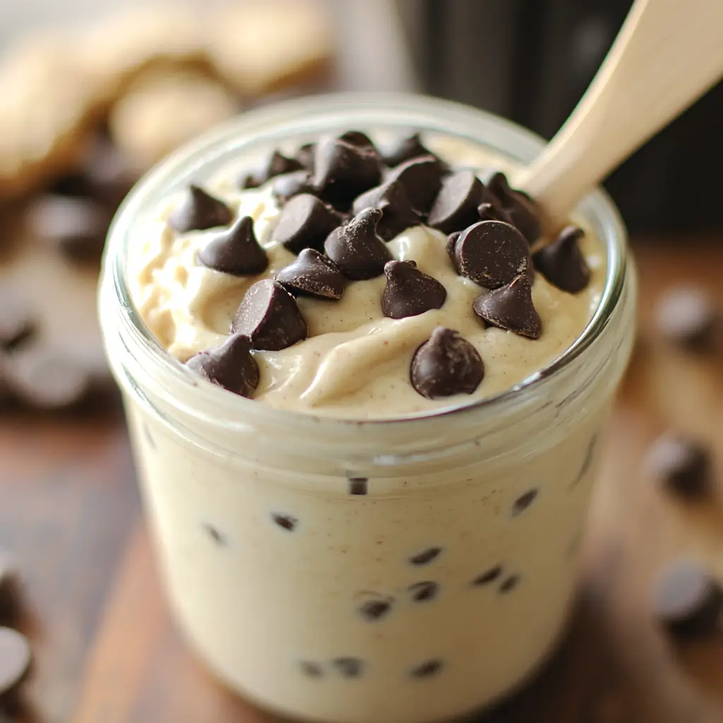 Cookie dough Greek yogurt with chocolate chips