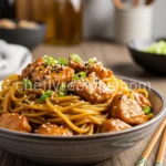 Sticky Garlic Chicken Noodles