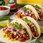 Korean-Style "Street Corn" Chicken Tacos