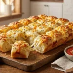 Pull apart garlic cheese bread with marinara dipping sauce