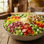 Italian chopped salad with beef salami or grilled chicken