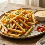 Homemade French fries with double fry steps and fry sauce