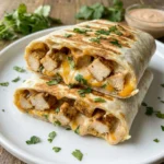 Low Carb Cheesy Garlic Chicken Wraps