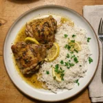 Delicious Slow Cooker Lemon Herb Chicken and Rice Delight