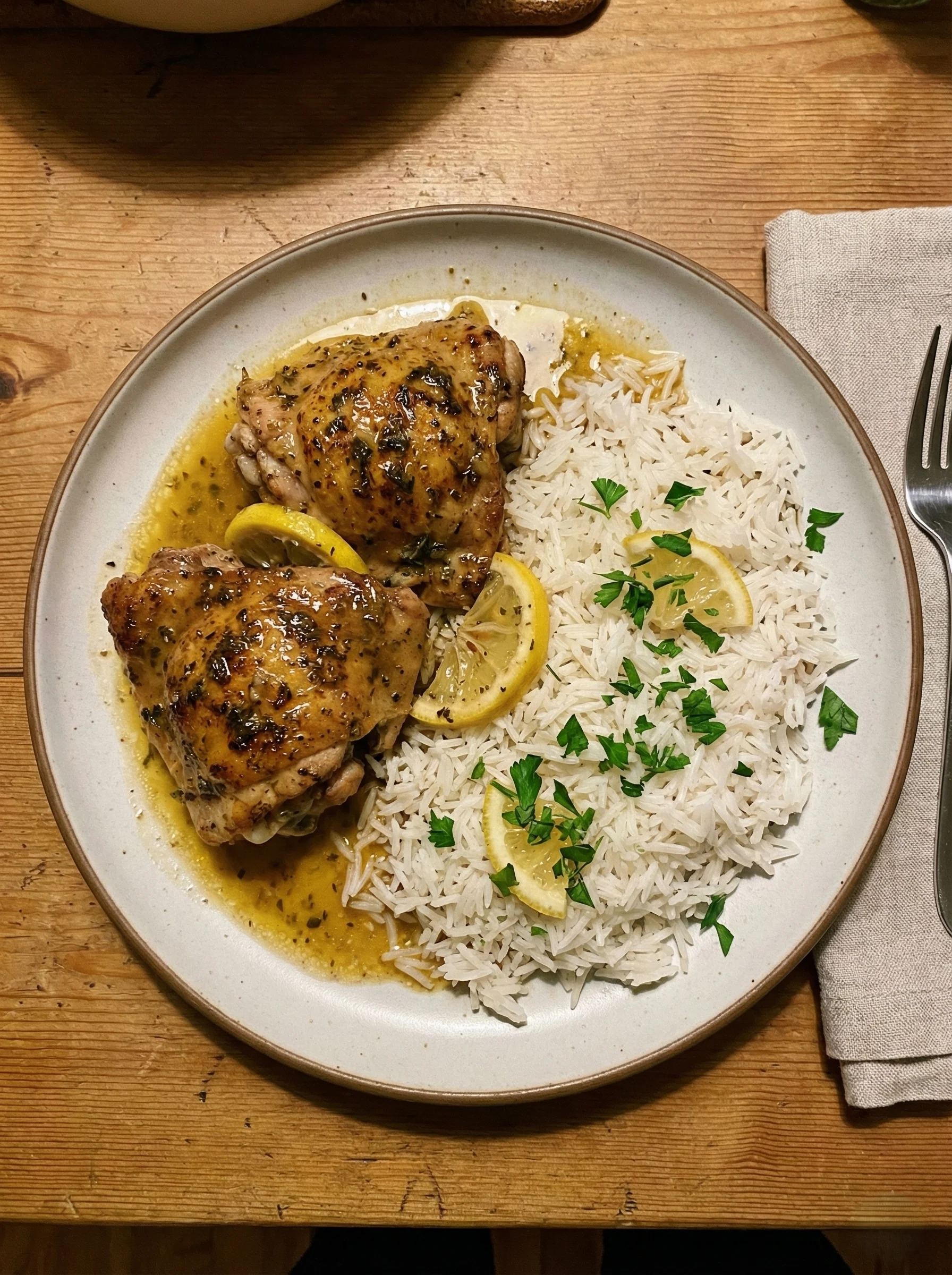 Delicious Slow Cooker Lemon Herb Chicken and Rice Delight