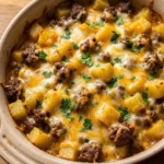 Cheesy Ground Beef and Potato Casserole