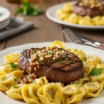 Garlic Steak & Three-Cheese Tortellini