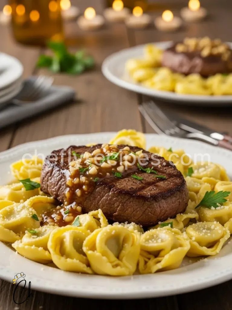 Garlic Steak & Three-Cheese Tortellini