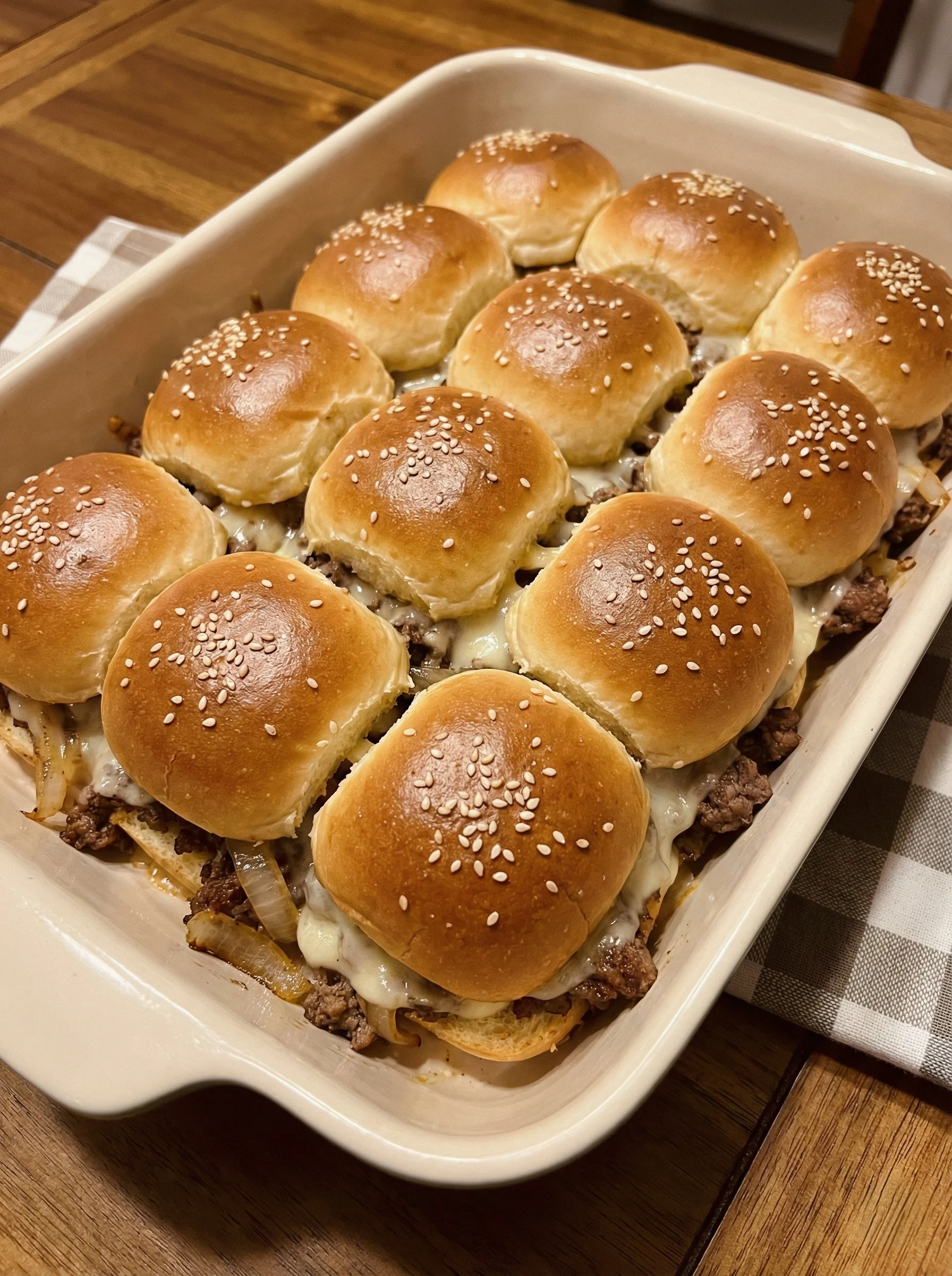 Ground Beef Philly Cheesesteak Sliders