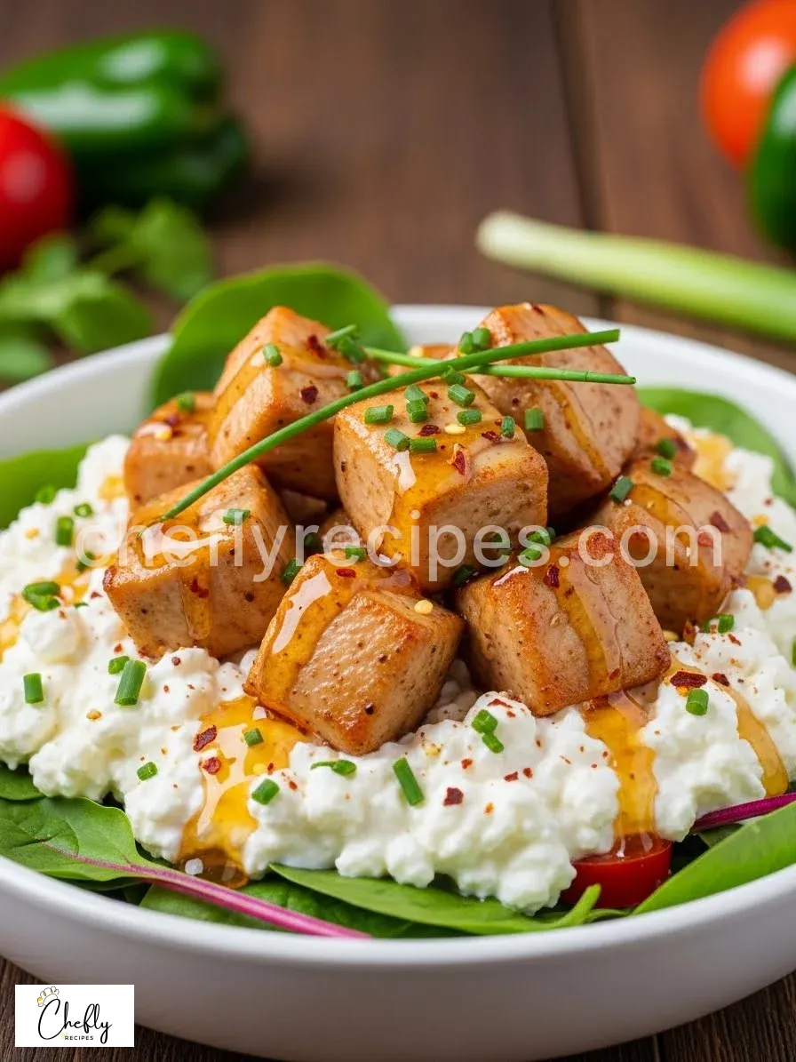 Hot Honey Cottage Cheese & Chicken Bowls