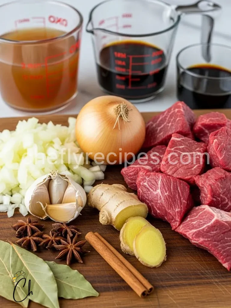 Beef noodle soup with garlic chili oil and bok choy