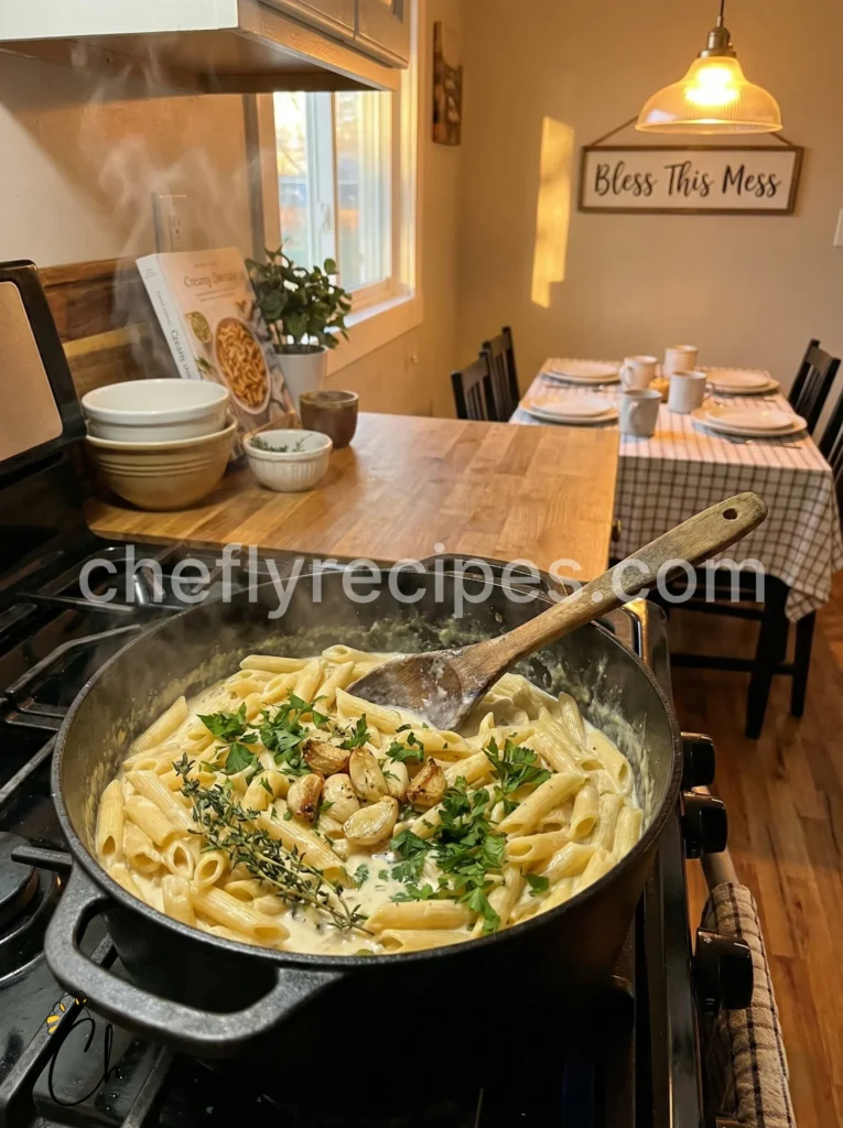 One Pot Creamy Garlic Pasta