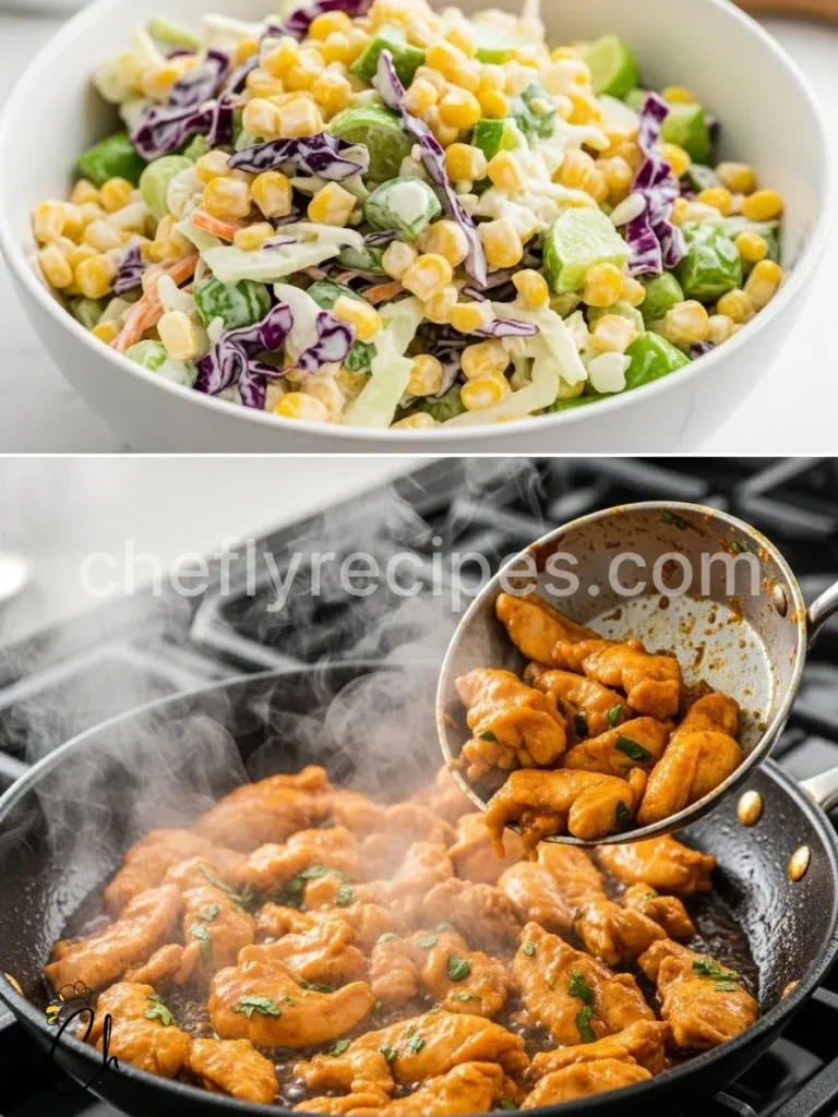 Korean-Style "Street Corn" Chicken Tacos