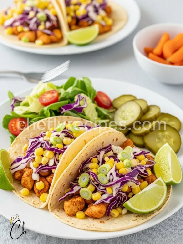 Korean-Style "Street Corn" Chicken Tacos