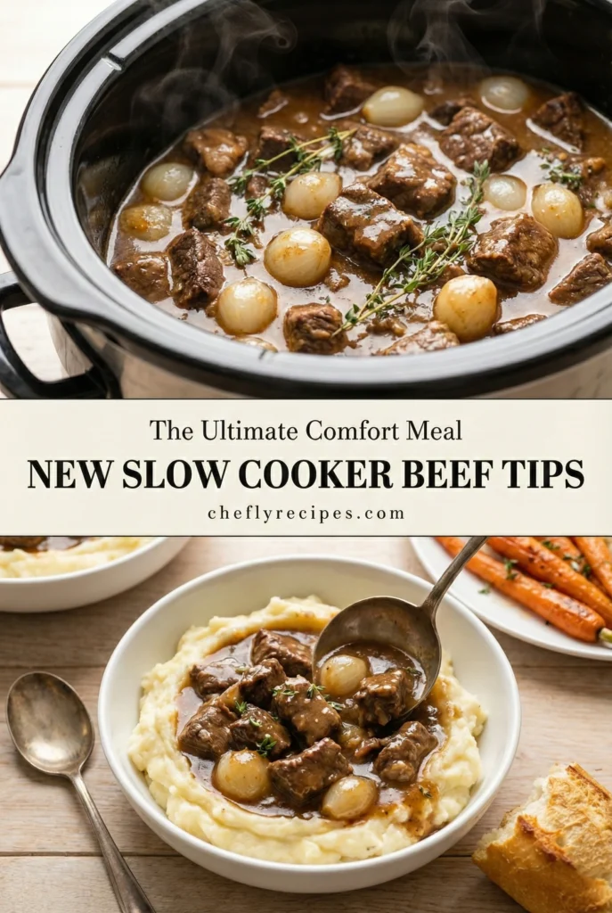 Slow cooker beef tips