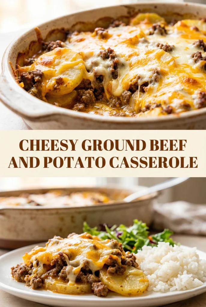 Cheesy Ground Beef and Potato Casserole
