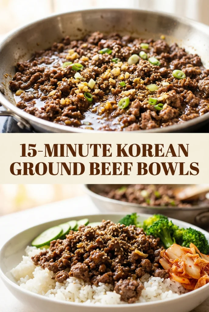 15-Minute Korean Ground Beef Bowls