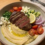 Mediterranean Steak and Hummus Bowls