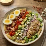 High-Protein Chicken Cobb Pasta Salad