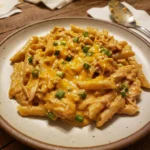 Crockpot Buffalo Chicken Dip Pasta