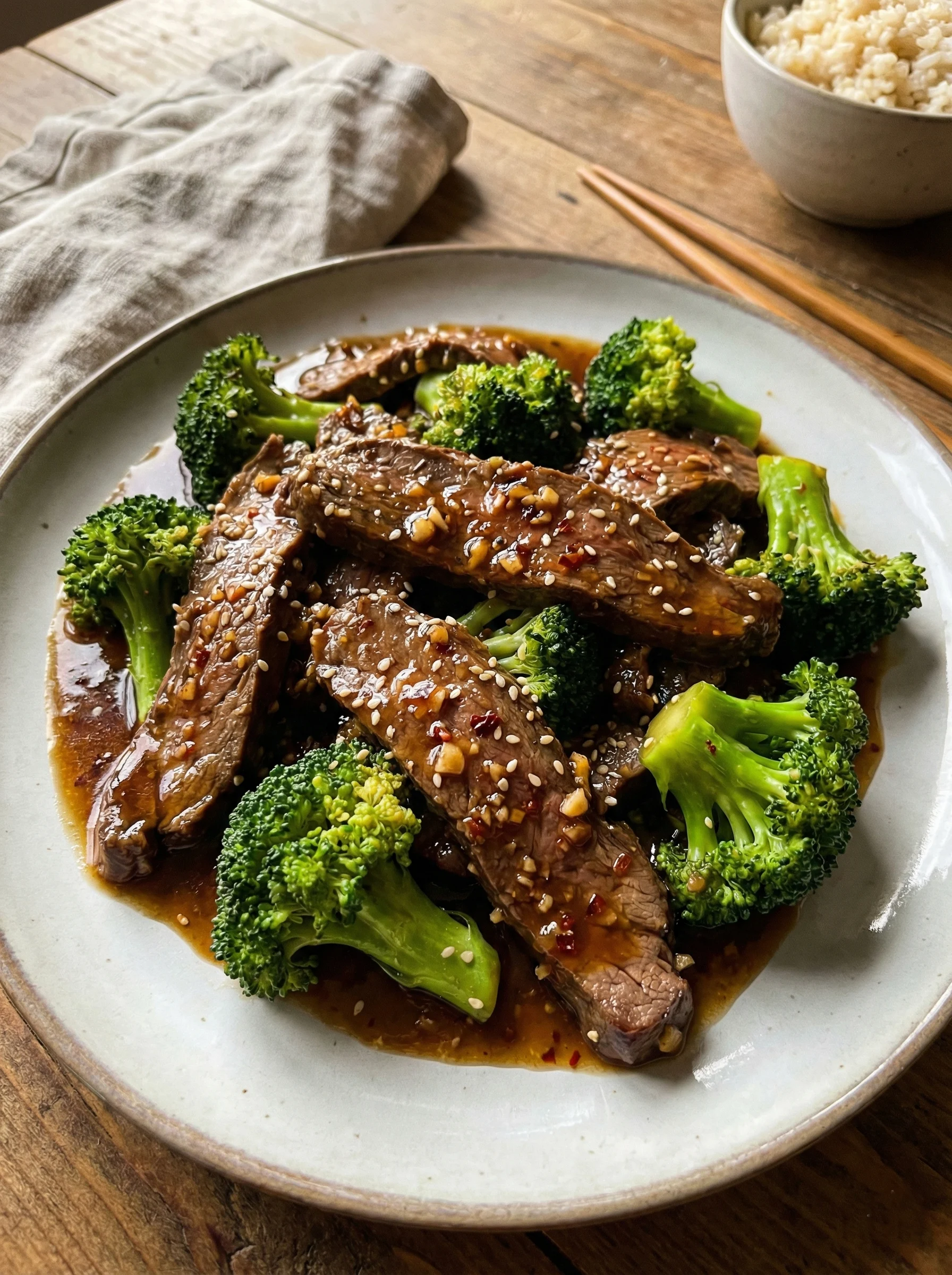 Crockpot Honey Garlic Beef and Broccoli