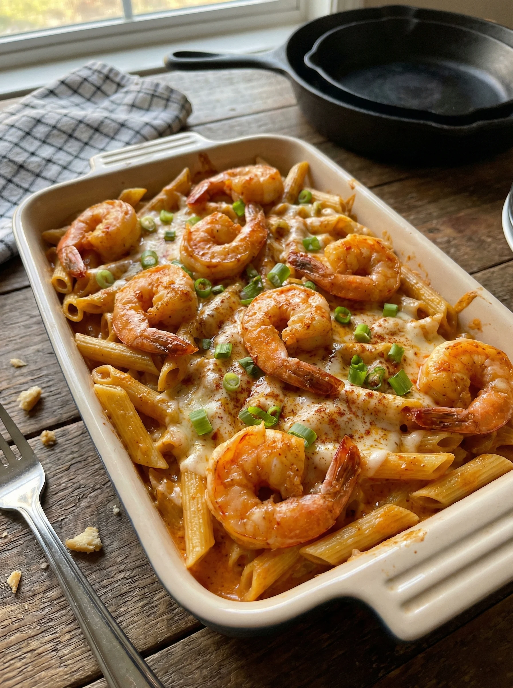 Bang Bang Shrimp Pasta Bake