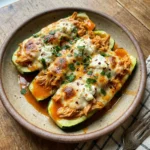 Buffalo Chicken Zucchini Boat Lasagna