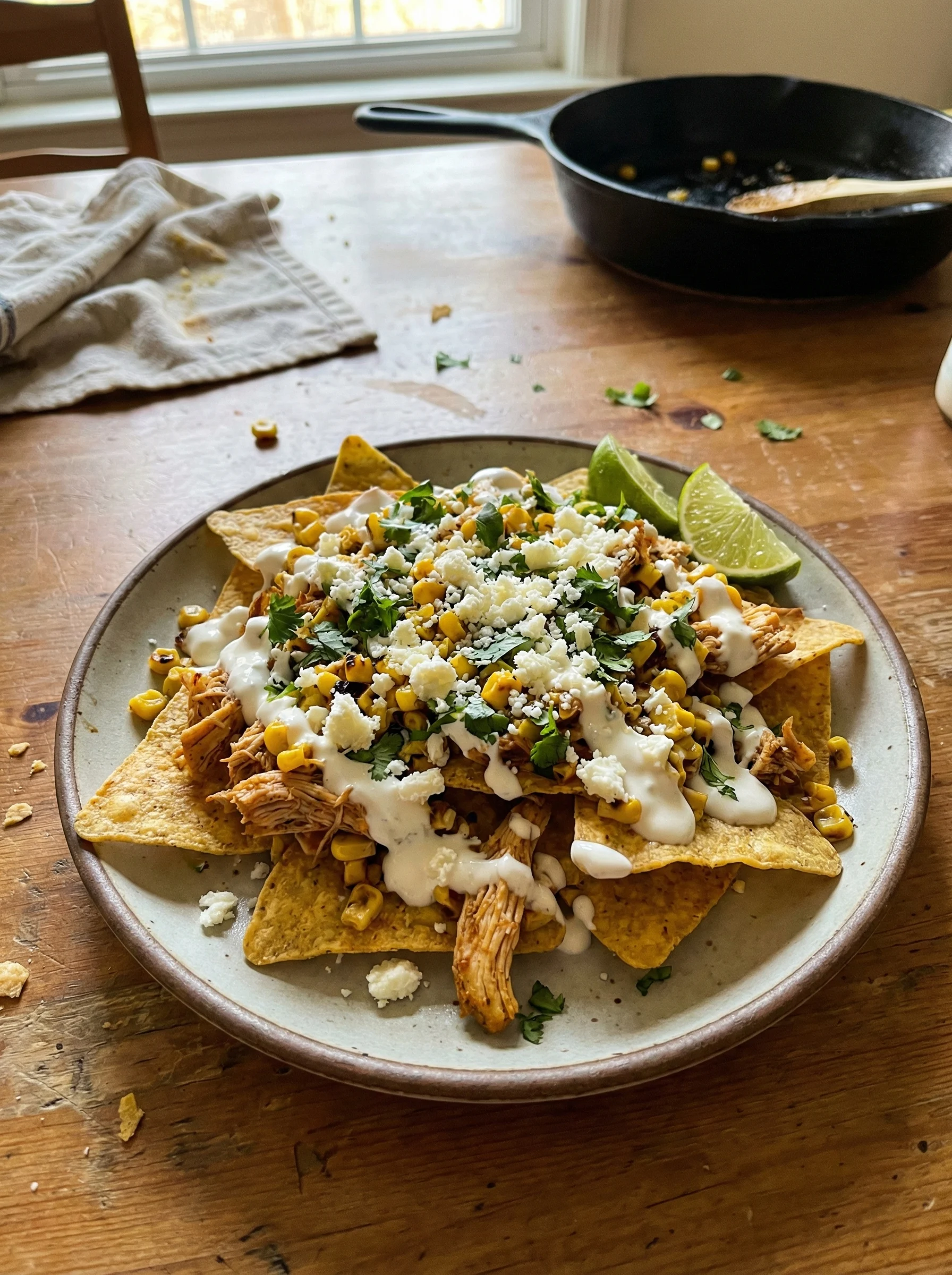 Mexican Street Corn Chicken Nachos