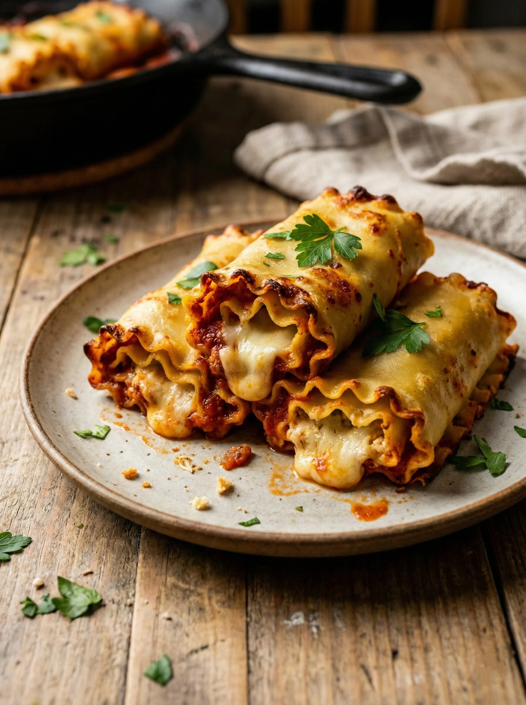 Air Fryer Lasagna Roll-Ups