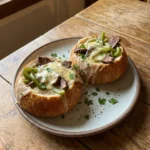 Philly Cheesesteak Soup in Bread Bowls