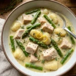 Creamy Asparagus and Chicken Gnocchi Soup