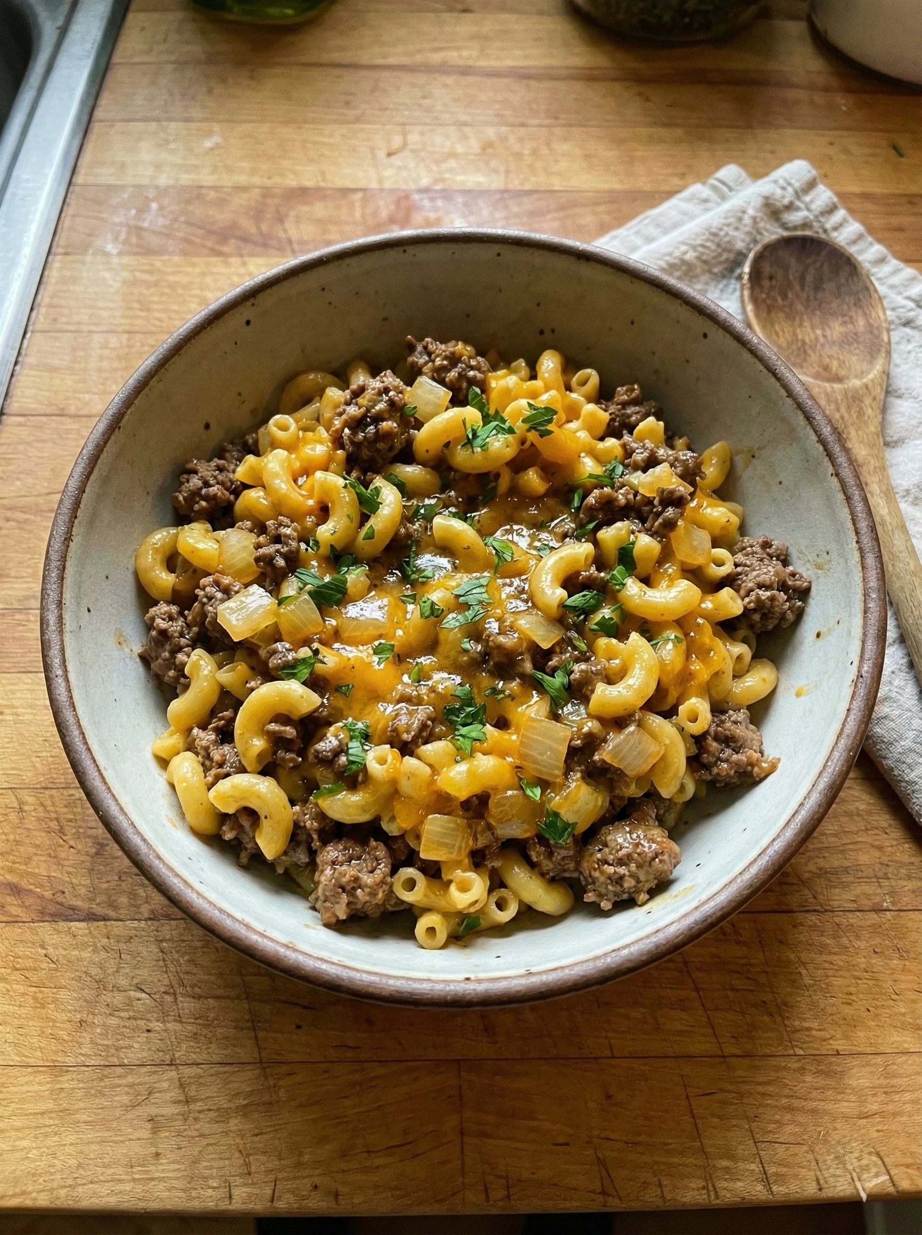 One-Pot Cheeseburger Pasta