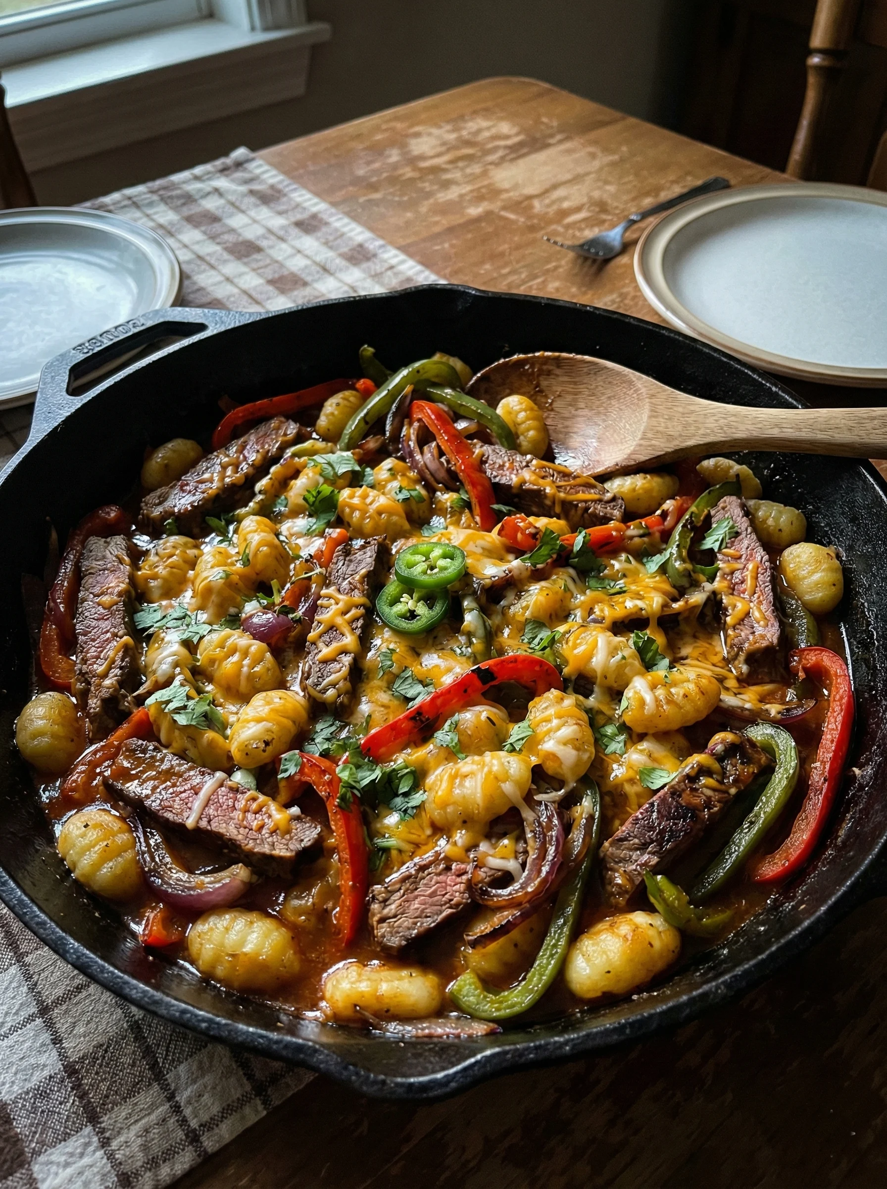 One-Pan Steak Fajita Gnocchi