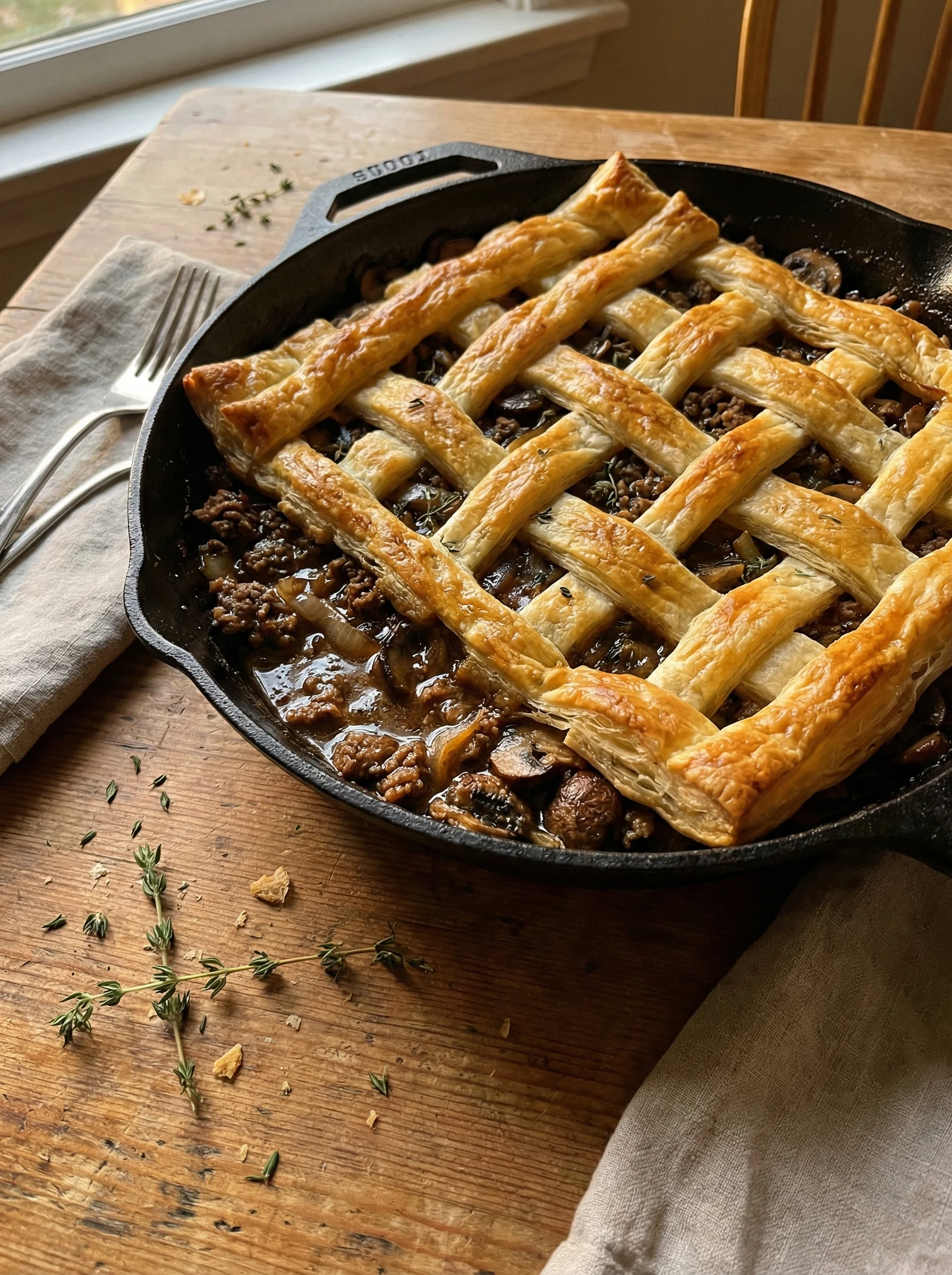 One-Pot Ground Beef Wellington Skillet