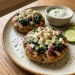 Greek Turkey Burgers with Spinach and Feta