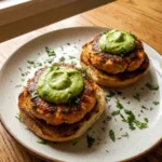 Salmon Burgers with Avocado Crema