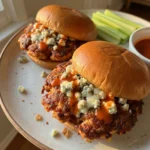 Buffalo Chicken Smash Burgers