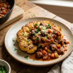 Cauliflower "Steak" with Beef Bolognese
