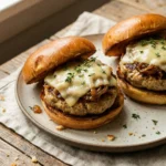 French Onion Chicken Burgers