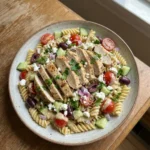 Greek Pasta Salad with Roasted Chicken