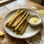 Asparagus "Fries" with Lemon Aioli