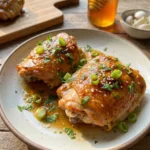 Air Fryer Chicken Thighs with Honey Garlic Glaze
