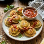 Crispy Air Fryer Ravioli with Marinara