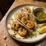 Shrimp Scampi Tacos with Garlic Butter Sauce