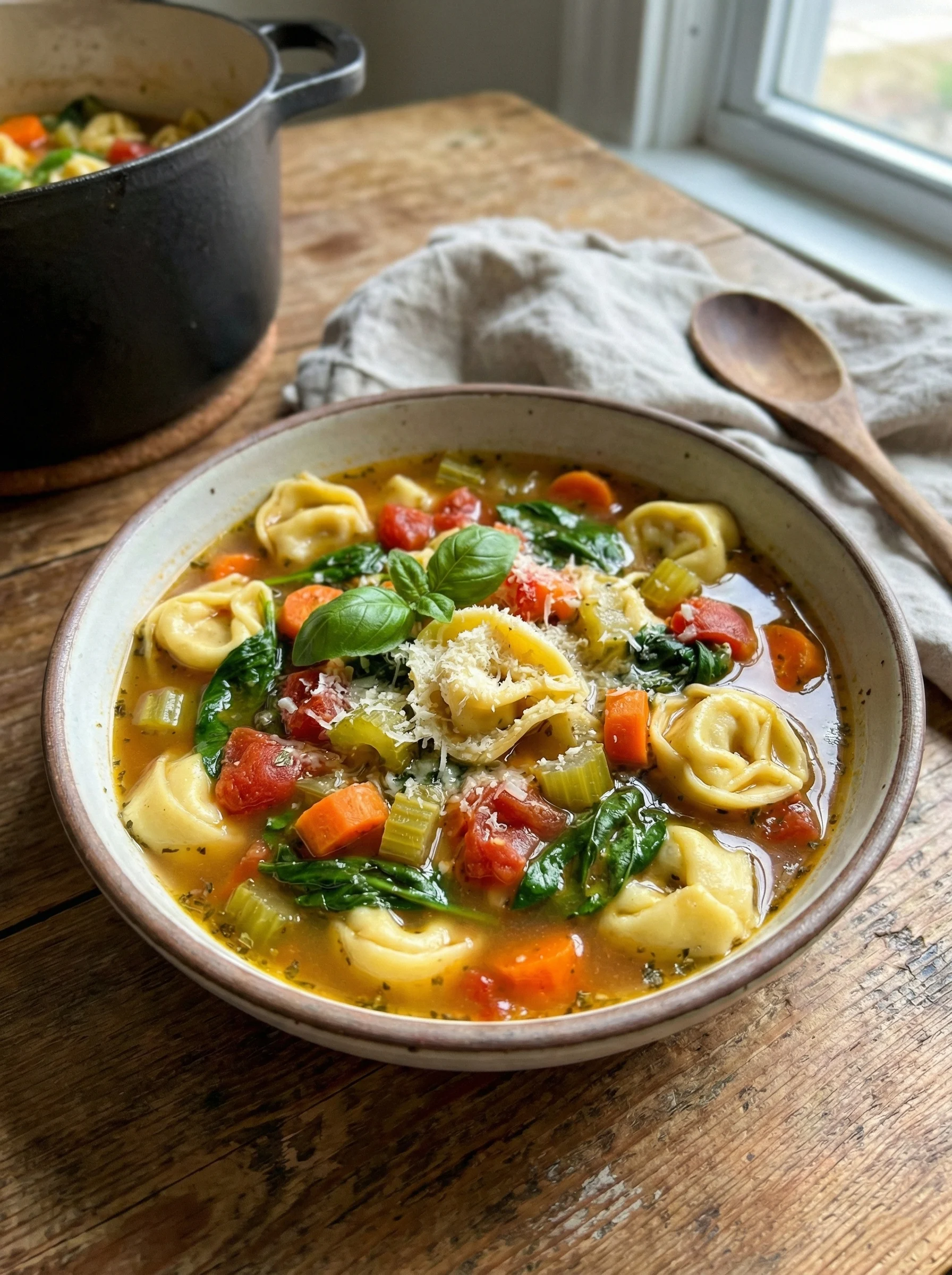 Vegetarian Tortellini Soup