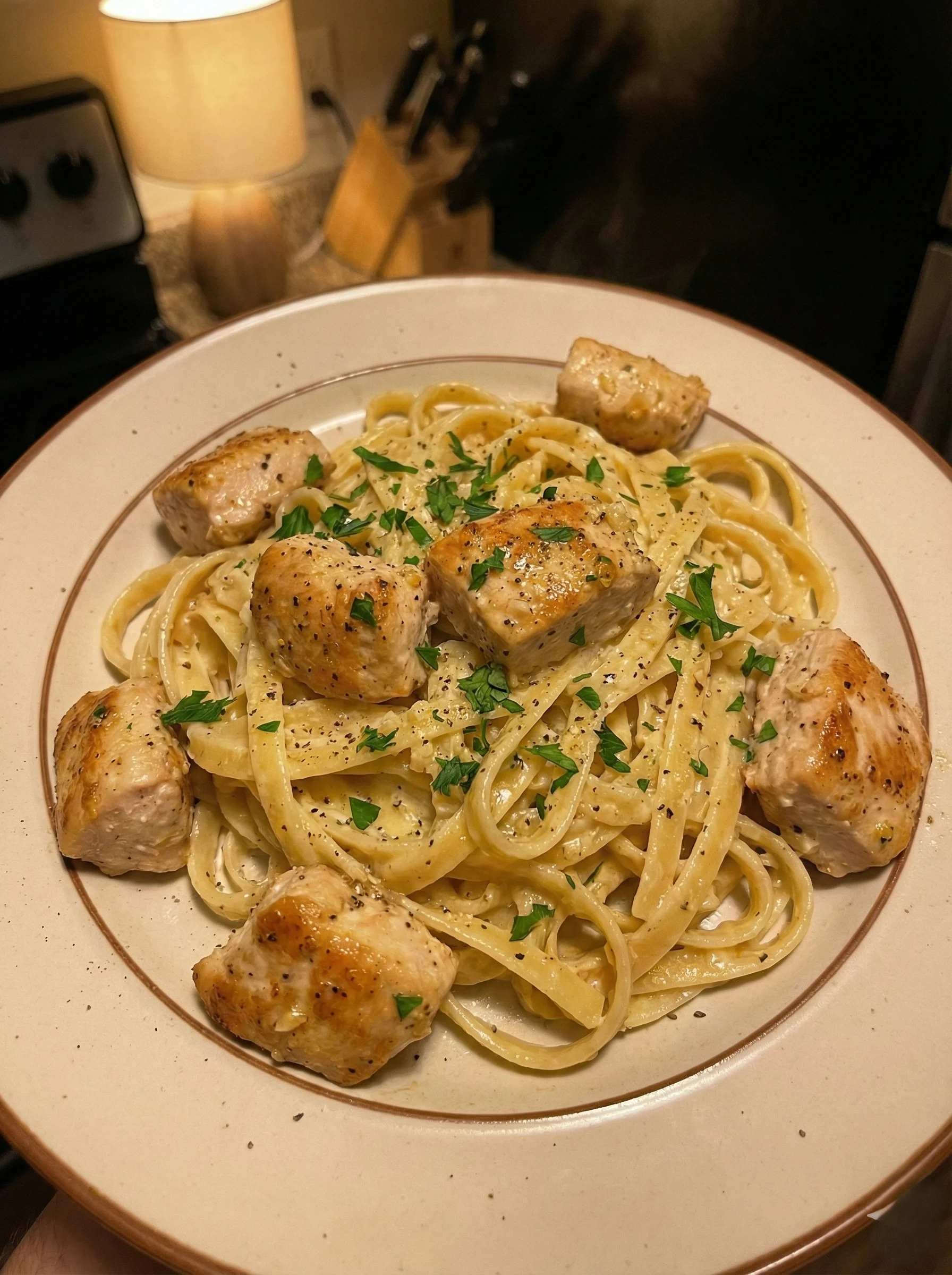 Garlic Parmesan Chicken Pasta