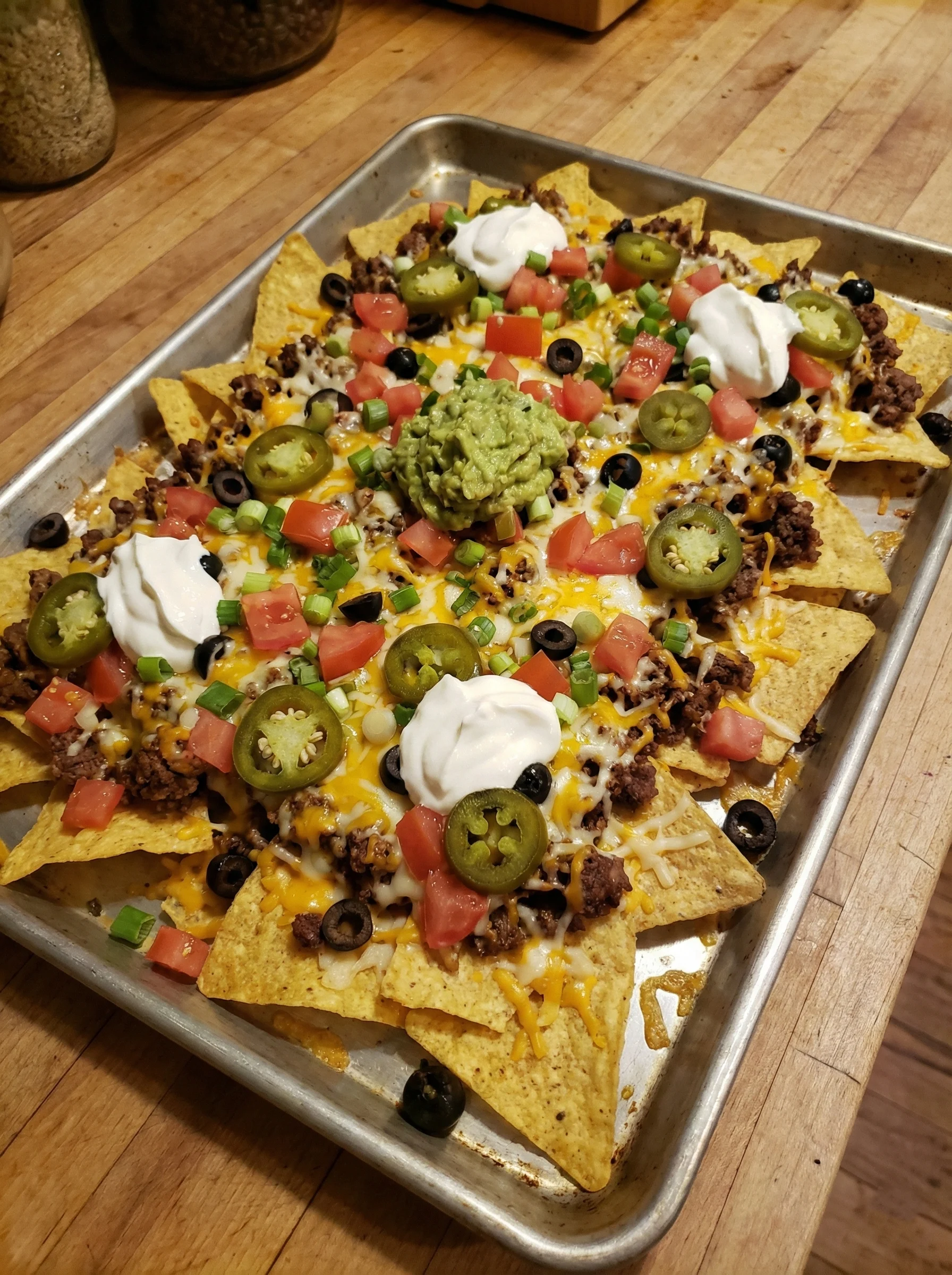 Sheet Pan Beef Nachos Supreme