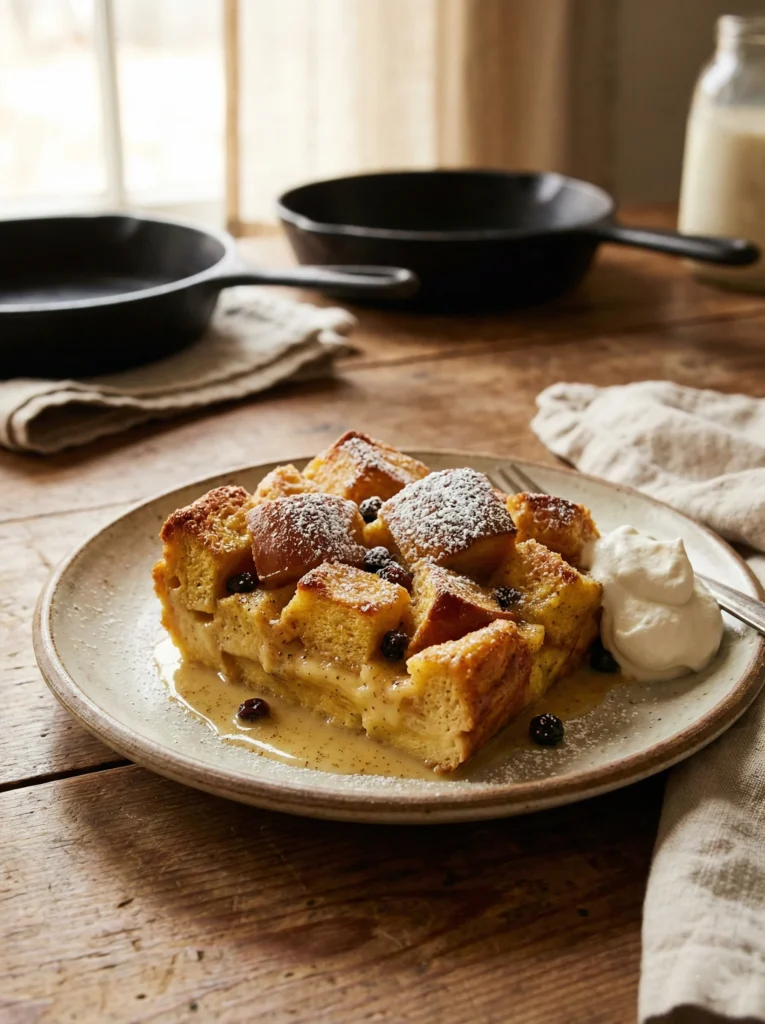 Easy Eggnog Bread Pudding