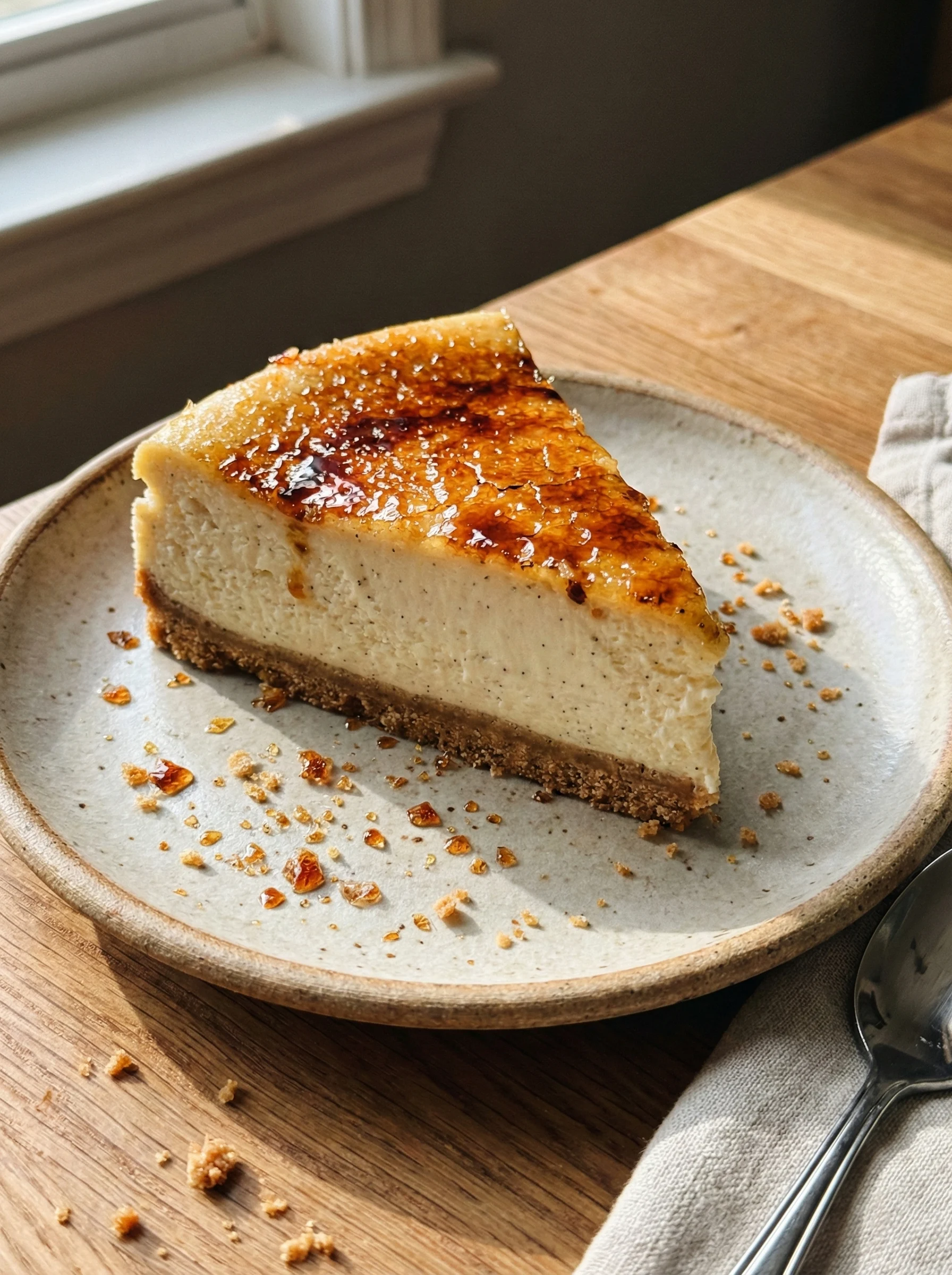 Vanilla Bean Creme Brulee Cheesecake