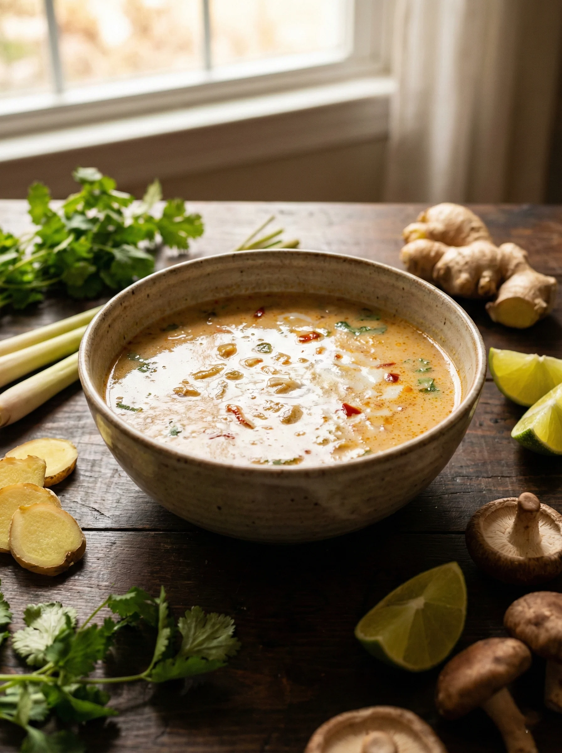 Ginger Lemongrass Soup (Coconut Milk)